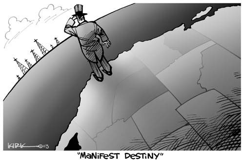 Cartoon Illustration Manifest Destiny - Illustration of Many Recent Choices