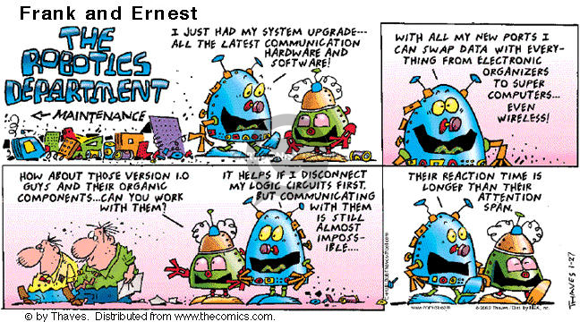 Cartoonist Bob Thaves Tom Thaves  Frank and Ernest 2002-01-27 