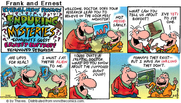 Cartoonist Bob Thaves Tom Thaves  Frank and Ernest 2002-02-03 