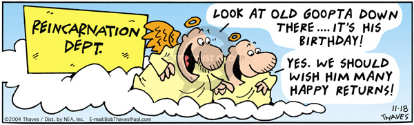 Cartoonist Bob Thaves Tom Thaves  Frank and Ernest 2004-11-18 