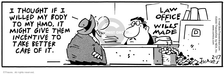 Cartoonist Bob Thaves Tom Thaves  Frank and Ernest 2000-02-17 
