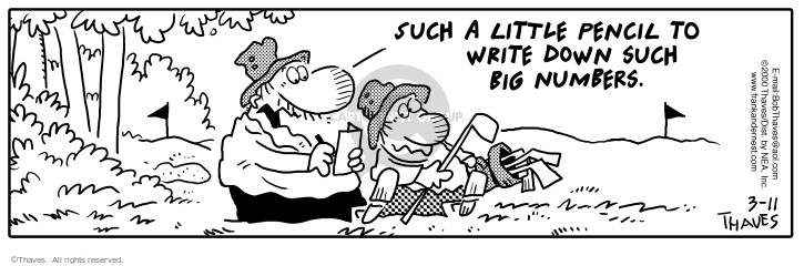 Cartoonist Bob Thaves Tom Thaves  Frank and Ernest 2000-03-11 