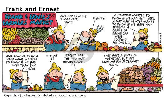 Cartoonist Bob Thaves Tom Thaves  Frank and Ernest 2000-07-16 