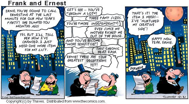 Cartoonist Bob Thaves Tom Thaves  Frank and Ernest 2000-12-31 