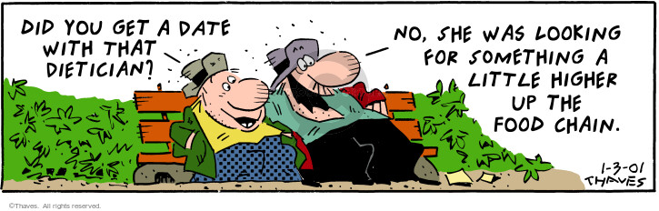 Cartoonist Bob Thaves Tom Thaves  Frank and Ernest 2001-01-03 