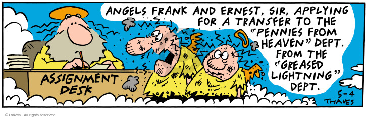 Cartoonist Bob Thaves Tom Thaves  Frank and Ernest 2001-05-04 