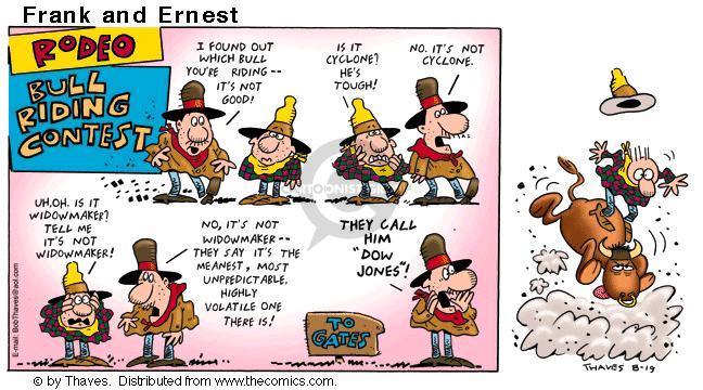 Cartoonist Bob Thaves Tom Thaves  Frank and Ernest 2001-08-19 