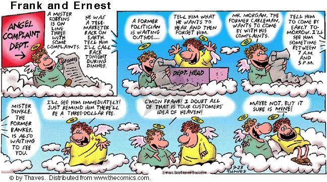 Cartoonist Bob Thaves Tom Thaves  Frank and Ernest 2001-09-23 