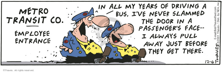 Cartoonist Bob Thaves Tom Thaves  Frank and Ernest 2001-12-06 