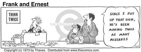 Cartoonist Bob Thaves Tom Thaves  Frank and Ernest 1973-07-25 
