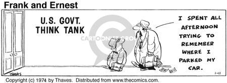 Cartoonist Bob Thaves Tom Thaves  Frank and Ernest 1974-01-11 