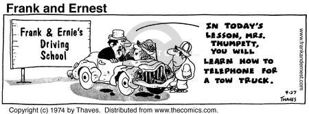 Cartoonist Bob Thaves Tom Thaves  Frank and Ernest 1974-09-27 