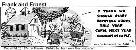 Cartoonist Bob Thaves Tom Thaves  Frank and Ernest 1974-11-06 