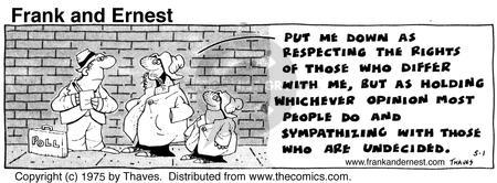 Cartoonist Bob Thaves Tom Thaves  Frank and Ernest 1975-05-01 