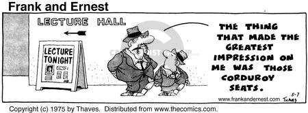 Cartoonist Bob Thaves Tom Thaves  Frank and Ernest 1975-05-07 
