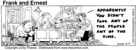 Cartoonist Bob Thaves Tom Thaves  Frank and Ernest 1975-08-14 