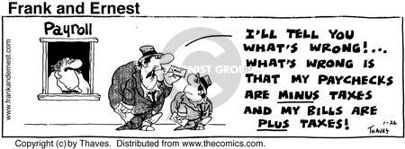 Cartoonist Bob Thaves Tom Thaves  Frank and Ernest 1976-01-26 