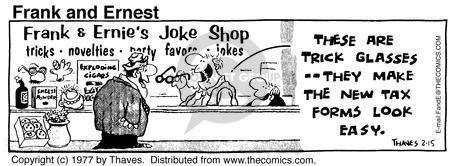 Cartoonist Bob Thaves Tom Thaves  Frank and Ernest 1977-02-15 