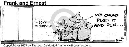 Cartoonist Bob Thaves Tom Thaves  Frank and Ernest 1977-04-14 