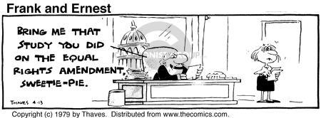 Cartoonist Bob Thaves Tom Thaves  Frank and Ernest 1979-04-13 