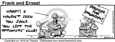 Cartoonist Bob Thaves Tom Thaves  Frank and Ernest 1979-11-05 