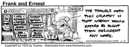 Cartoonist Bob Thaves Tom Thaves  Frank and Ernest 1979-12-14 