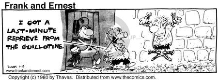 Cartoonist Bob Thaves Tom Thaves  Frank and Ernest 1980-01-18 