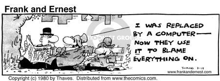 Cartoonist Bob Thaves Tom Thaves  Frank and Ernest 1980-03-14 