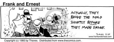 Cartoonist Bob Thaves Tom Thaves  Frank and Ernest 1985-03-20 