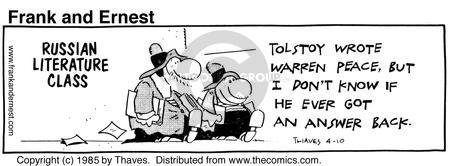 Cartoonist Bob Thaves Tom Thaves  Frank and Ernest 1985-04-10 