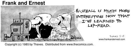 Cartoonist Bob Thaves Tom Thaves  Frank and Ernest 1985-05-13 