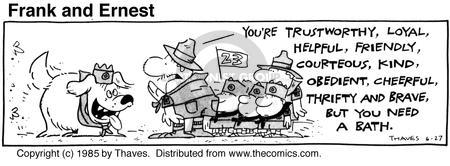 Cartoonist Bob Thaves Tom Thaves  Frank and Ernest 1985-06-27 