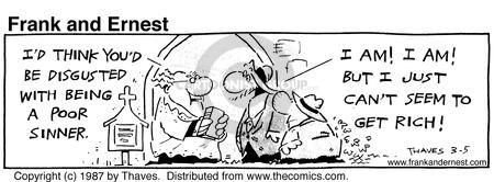 Cartoonist Bob Thaves Tom Thaves  Frank and Ernest 1987-03-05 