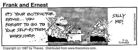 Cartoonist Bob Thaves Tom Thaves  Frank and Ernest 1987-05-12 