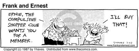 Cartoonist Bob Thaves Tom Thaves  Frank and Ernest 1987-07-27 