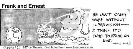 Cartoonist Bob Thaves Tom Thaves  Frank and Ernest 1987-08-19 
