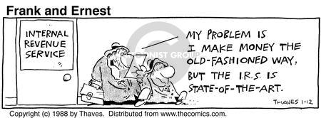 Cartoonist Bob Thaves Tom Thaves  Frank and Ernest 1988-01-12 