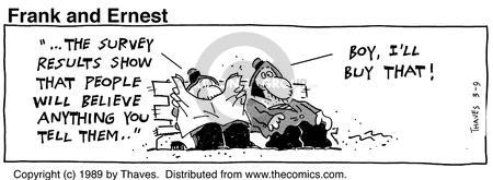 Cartoonist Bob Thaves Tom Thaves  Frank and Ernest 1989-03-09 
