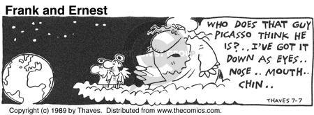 Cartoonist Bob Thaves Tom Thaves  Frank and Ernest 1989-07-07 