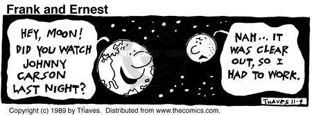 Cartoonist Bob Thaves Tom Thaves  Frank and Ernest 1989-11-04 