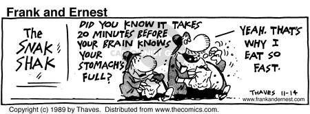Cartoonist Bob Thaves Tom Thaves  Frank and Ernest 1989-11-14 