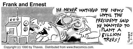 Cartoonist Bob Thaves Tom Thaves  Frank and Ernest 1990-03-26 