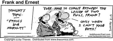 Cartoonist Bob Thaves Tom Thaves  Frank and Ernest 1991-02-13 