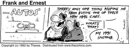 Cartoonist Bob Thaves Tom Thaves  Frank and Ernest 1992-01-11 