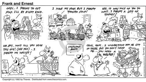 Cartoonist Bob Thaves Tom Thaves  Frank and Ernest 1992-02-02 