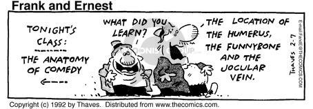 Cartoonist Bob Thaves Tom Thaves  Frank and Ernest 1992-02-07 