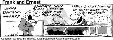 Cartoonist Bob Thaves Tom Thaves  Frank and Ernest 1992-02-11 