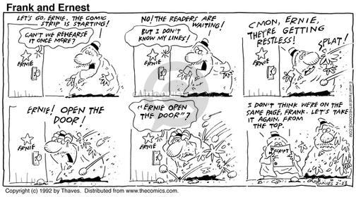 Cartoonist Bob Thaves Tom Thaves  Frank and Ernest 1992-02-23 