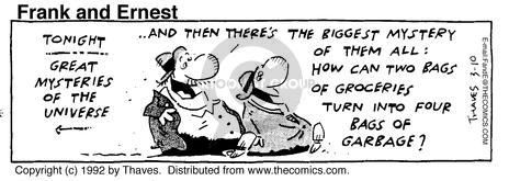 Cartoonist Bob Thaves Tom Thaves  Frank and Ernest 1992-03-10 