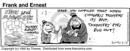 Cartoonist Bob Thaves Tom Thaves  Frank and Ernest 1992-03-12 